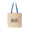 Natural Tote with Contrast-Color Handles Thumbnail