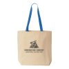 Natural Tote with Contrast-Color Handles Thumbnail