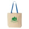 Natural Tote with Contrast-Color Handles Thumbnail