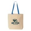 Natural Tote with Contrast-Color Handles Thumbnail