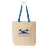 Natural Tote with Contrast-Color Handles Thumbnail