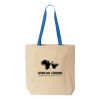 Natural Tote with Contrast-Color Handles Thumbnail