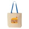 Natural Tote with Contrast-Color Handles Thumbnail