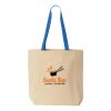 Natural Tote with Contrast-Color Handles Thumbnail