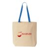 Natural Tote with Contrast-Color Handles Thumbnail