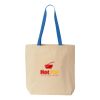 Natural Tote with Contrast-Color Handles Thumbnail