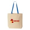 Natural Tote with Contrast-Color Handles Thumbnail