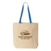 Natural Tote with Contrast-Color Handles Thumbnail