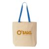 Natural Tote with Contrast-Color Handles Thumbnail