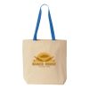 Natural Tote with Contrast-Color Handles Thumbnail