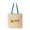 Natural Tote with Contrast-Color Handles Thumbnail