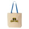 Natural Tote with Contrast-Color Handles Thumbnail