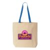 Natural Tote with Contrast-Color Handles Thumbnail
