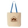 Natural Tote with Contrast-Color Handles Thumbnail