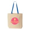 Natural Tote with Contrast-Color Handles Thumbnail