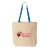 Natural Tote with Contrast-Color Handles Thumbnail