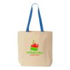 Natural Tote with Contrast-Color Handles Thumbnail