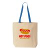 Natural Tote with Contrast-Color Handles Thumbnail