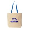Natural Tote with Contrast-Color Handles Thumbnail