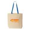 Natural Tote with Contrast-Color Handles Thumbnail