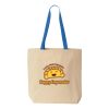 Natural Tote with Contrast-Color Handles Thumbnail