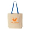 Natural Tote with Contrast-Color Handles Thumbnail