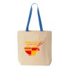 Natural Tote with Contrast-Color Handles Thumbnail