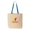 Natural Tote with Contrast-Color Handles Thumbnail