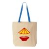 Natural Tote with Contrast-Color Handles Thumbnail