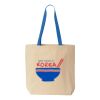 Natural Tote with Contrast-Color Handles Thumbnail