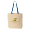 Natural Tote with Contrast-Color Handles Thumbnail