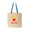 Natural Tote with Contrast-Color Handles Thumbnail