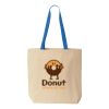Natural Tote with Contrast-Color Handles Thumbnail