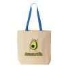 Natural Tote with Contrast-Color Handles Thumbnail
