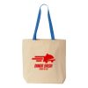 Natural Tote with Contrast-Color Handles Thumbnail