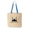 Natural Tote with Contrast-Color Handles Thumbnail