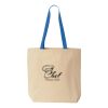 Natural Tote with Contrast-Color Handles Thumbnail