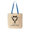 Natural Tote with Contrast-Color Handles Thumbnail