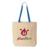 Natural Tote with Contrast-Color Handles Thumbnail