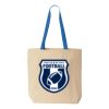 Natural Tote with Contrast-Color Handles Thumbnail