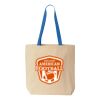 Natural Tote with Contrast-Color Handles Thumbnail