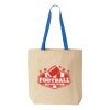 Natural Tote with Contrast-Color Handles Thumbnail