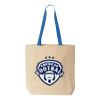 Natural Tote with Contrast-Color Handles Thumbnail