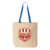 Natural Tote with Contrast-Color Handles Thumbnail