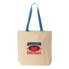 Natural Tote with Contrast-Color Handles Thumbnail
