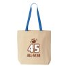 Natural Tote with Contrast-Color Handles Thumbnail