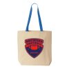 Natural Tote with Contrast-Color Handles Thumbnail