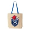Natural Tote with Contrast-Color Handles Thumbnail