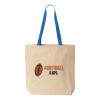 Natural Tote with Contrast-Color Handles Thumbnail