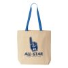 Natural Tote with Contrast-Color Handles Thumbnail